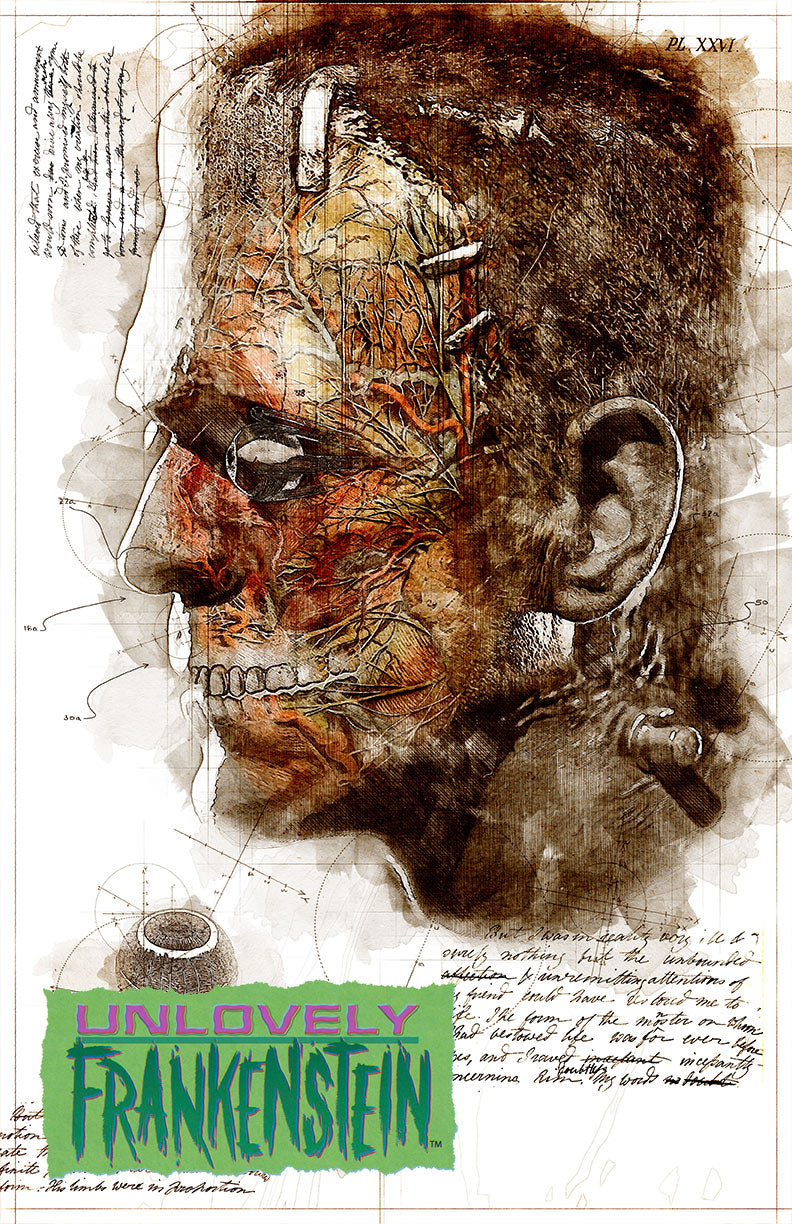 How to Make a Monster: Frankenstein Anatomy Poster | 11x17 Art Print