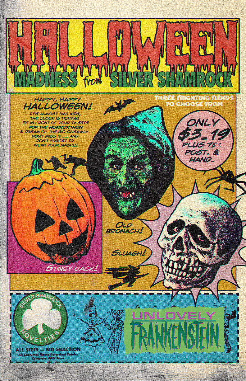 Vintage Silver Shamrock Halloween comicbook ad | 11x17 Art Print