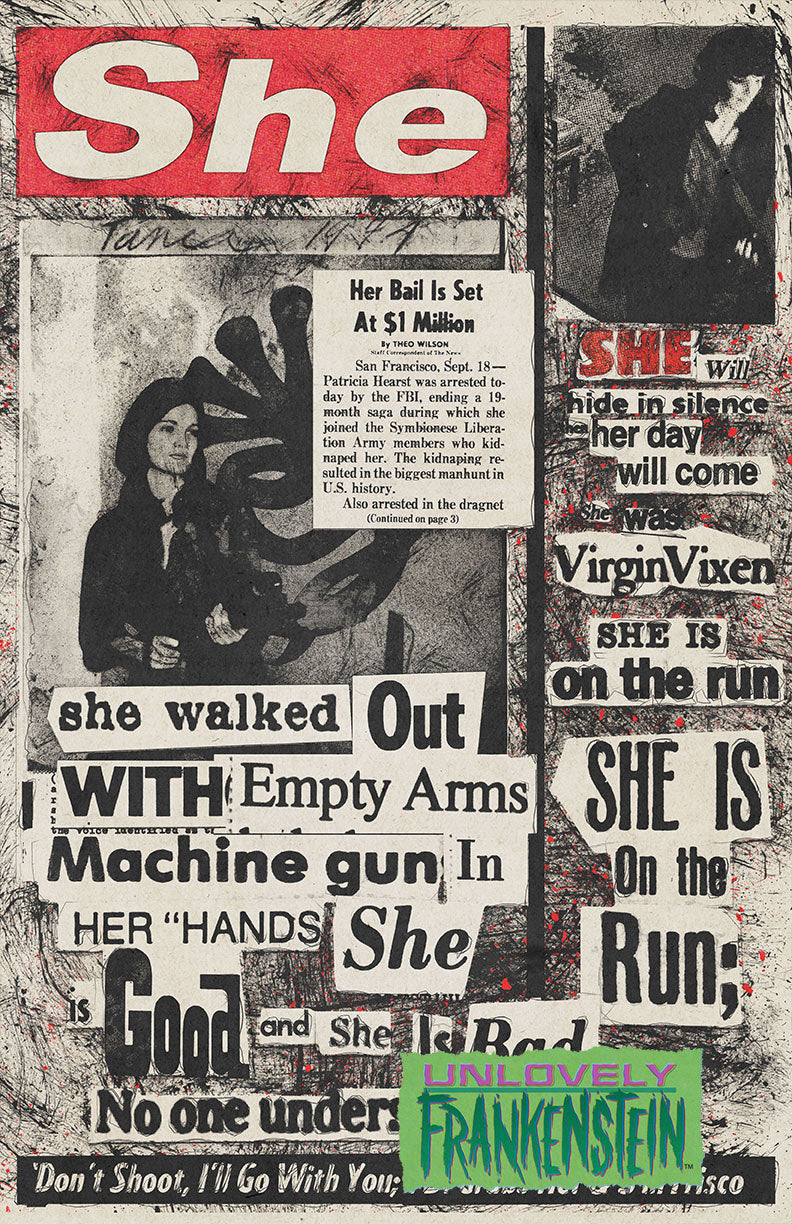 She, Patty Hearst, Misfits typrography poster | 11x17 Art Print