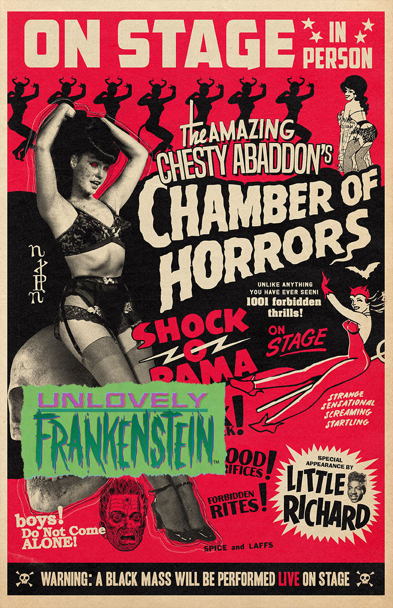 1956 Satanic Burlesque spook show print | 11x17 Art Print