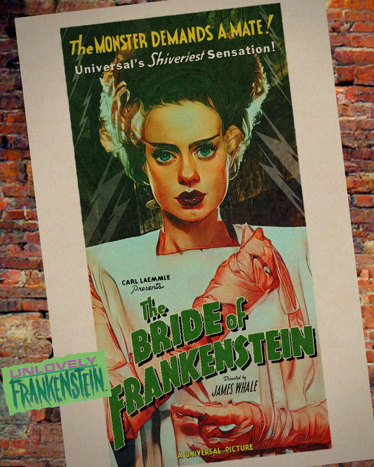 Elsa Lanchester as the Bride of Frankenstein character poster | 11x17 Art Print