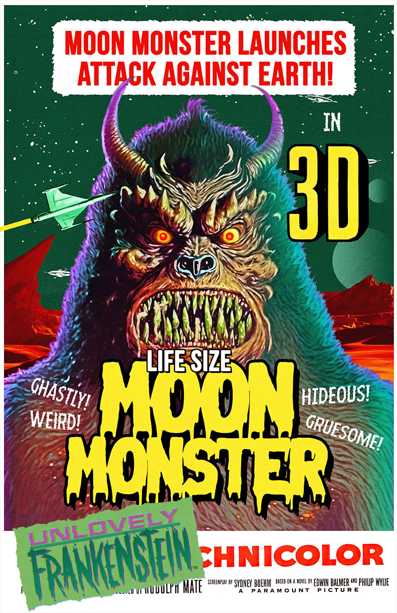 Life-Size Moon Monster movie poster | 11x17 Art Print