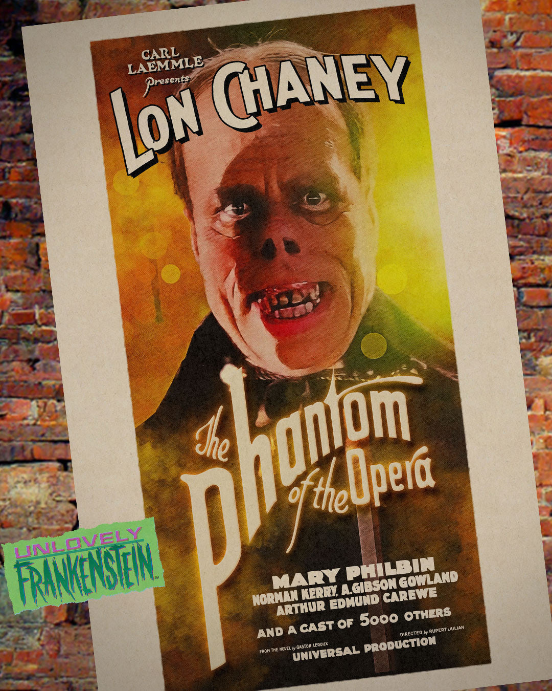Lon Chaney as The Phantom of the Opera character poster | 11x17 Art Print