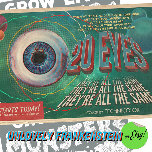 20 Eyes, Misfits typography print | 11x17 Art Print