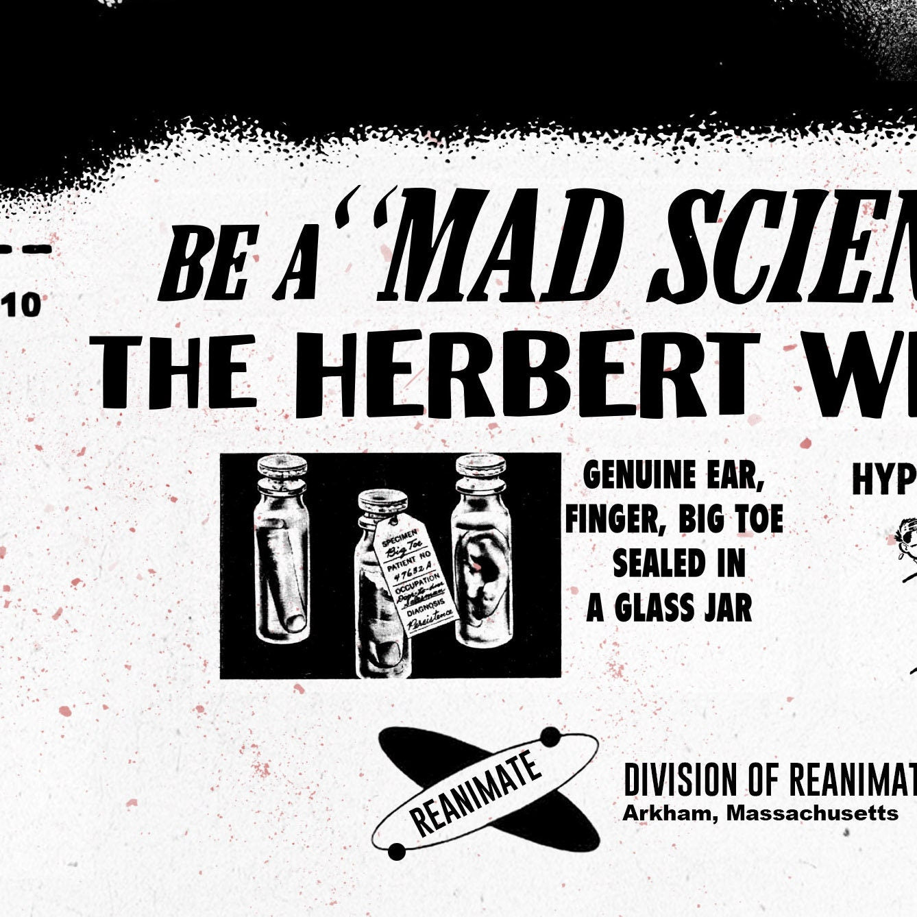 Herbert West retro monster magazine ad | 11x17 Art Print