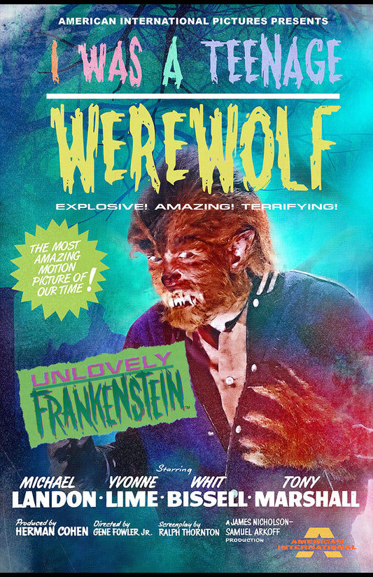 I Was a Teenage Werewolf, custom poster | 11x17 Art Print